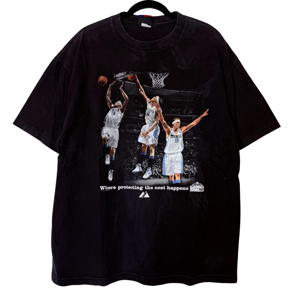 Vintage 2000s Nutmeg Denver Nuggets Chris Andersen Bird Man NBA T-Shirt Majestic
